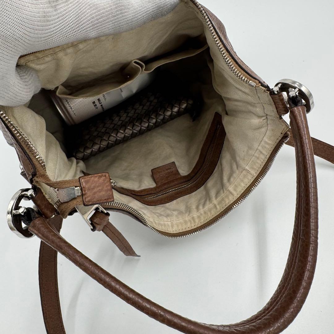 グッチ インターロッキング レザー 2way ハンドバッグ ショルダーバッグ