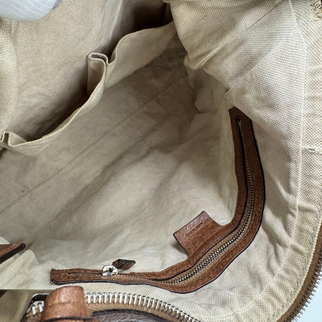 グッチ インターロッキング レザー 2way ハンドバッグ ショルダーバッグ