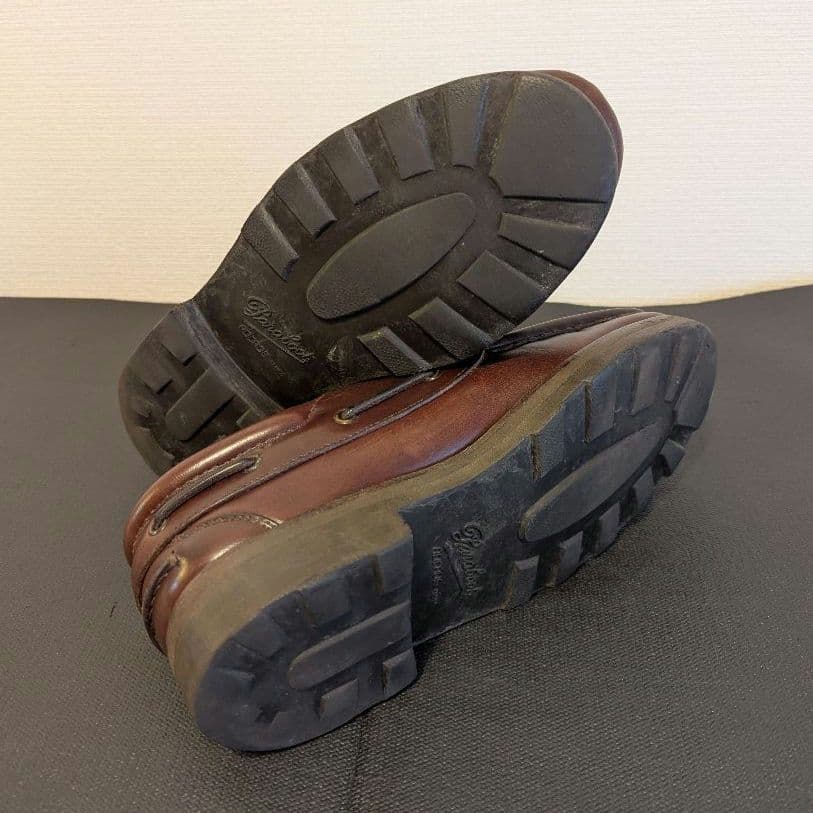 希少 Paraboot デッキシューズ デカタグ 5.5 ブラウン