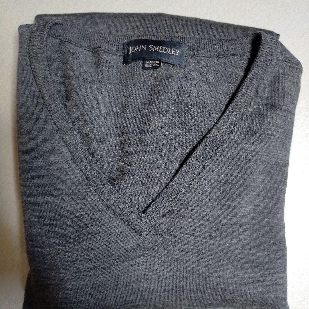 【美品】ジョンスメドレー Vネック ウールニット サイズS