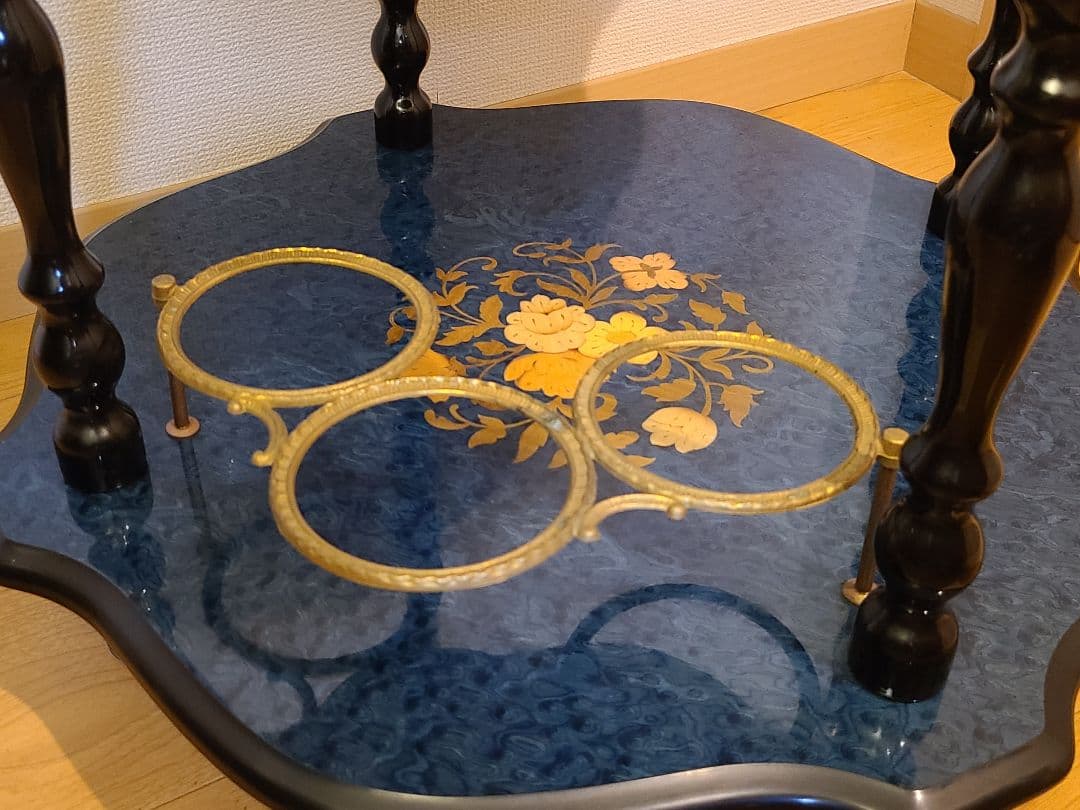 イタリア製 Demain キッチンワゴン コーヒーワゴン 象嵌