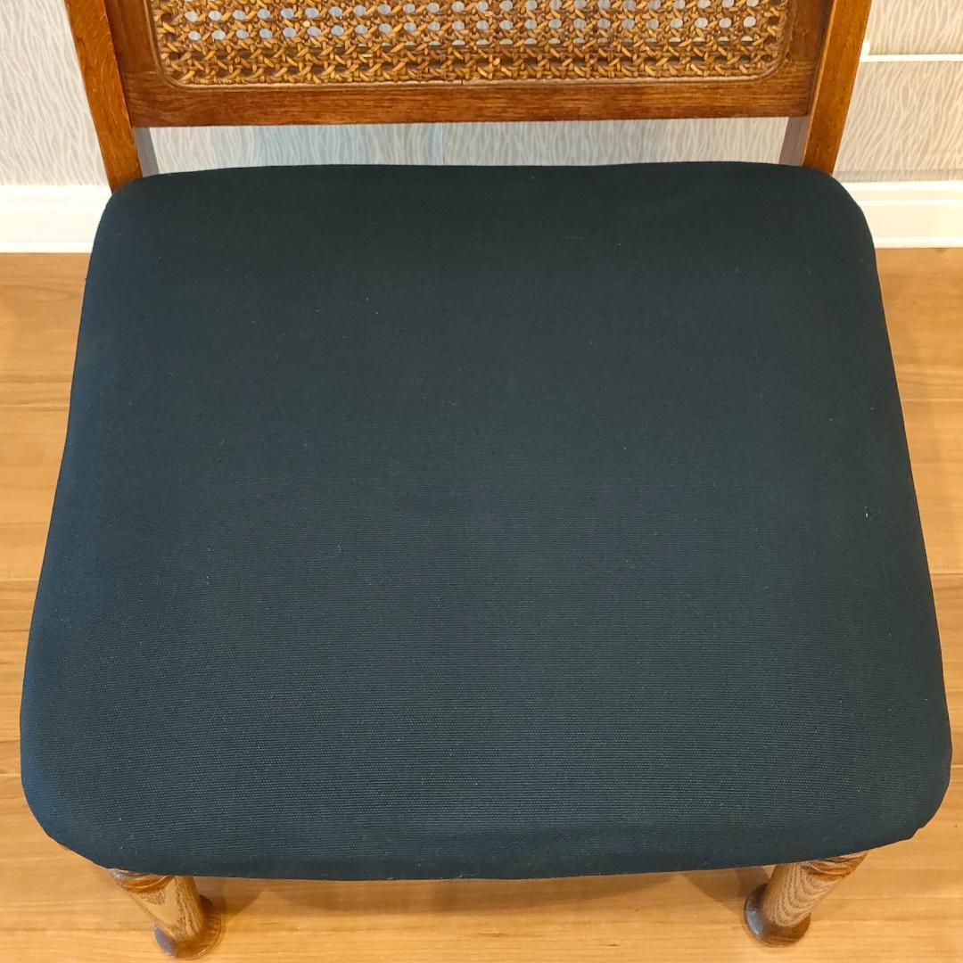 三越ブルージュ　ダイニングチェア　ラタンバック　三越製作所