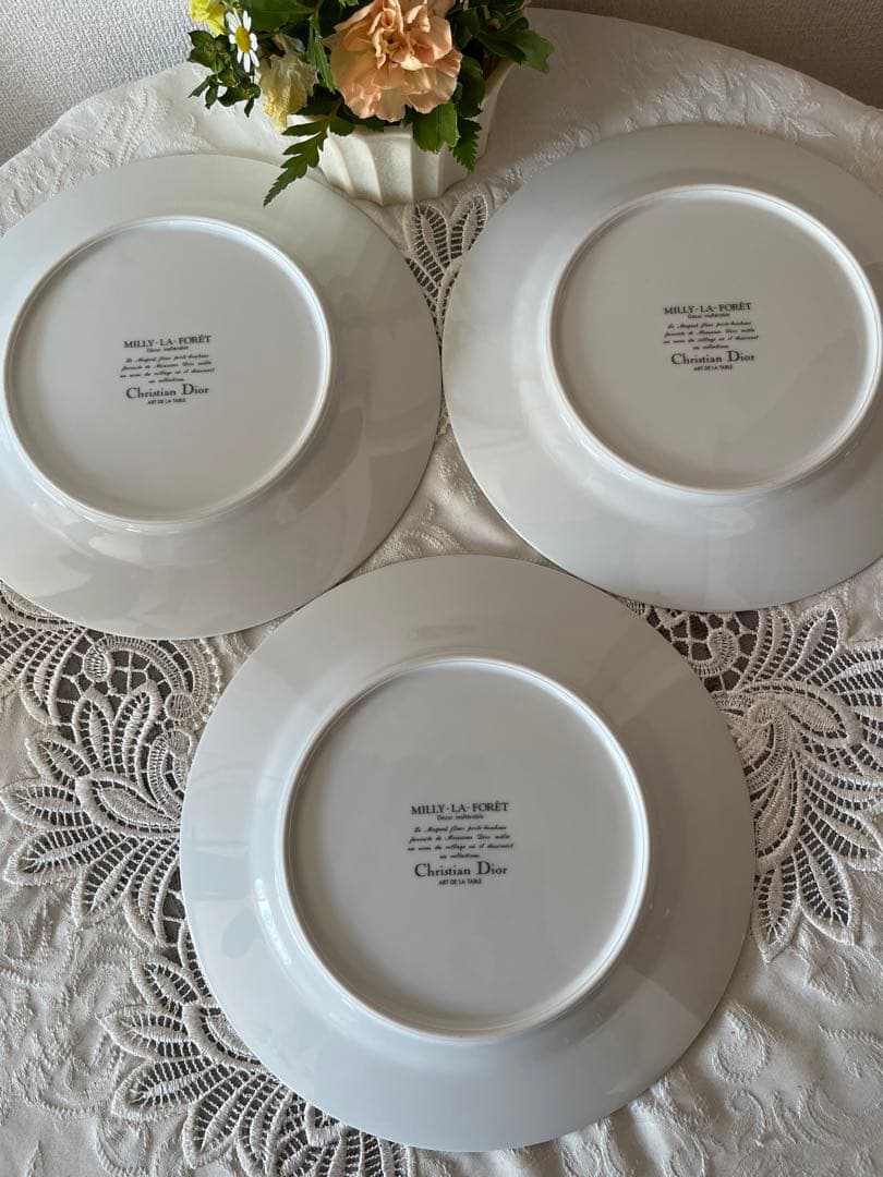 Diorクリスチャンディオールミリラフォーレディナー皿6枚