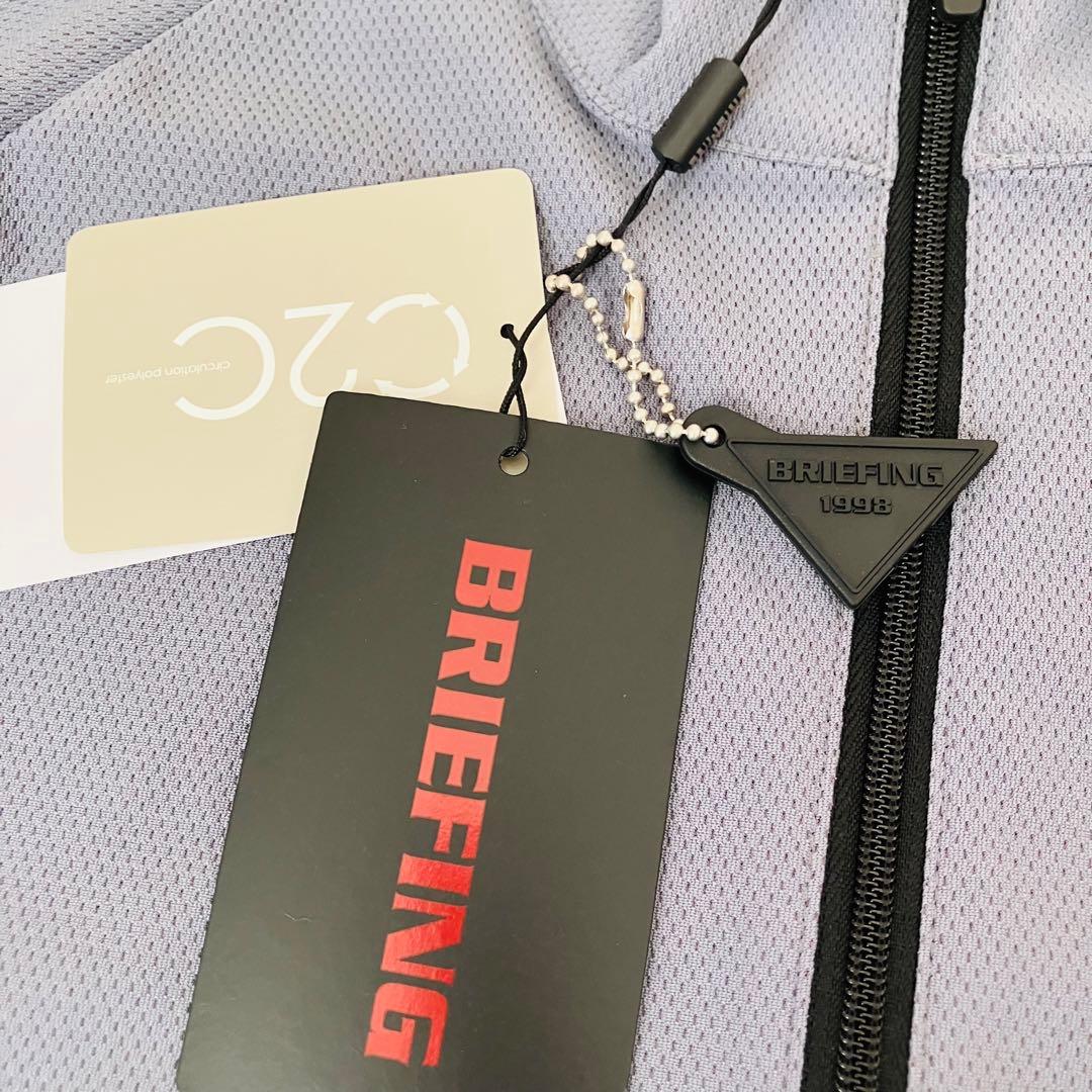 【新品タグ付】BRIEFING LOGO RIB LS HALFZIP L