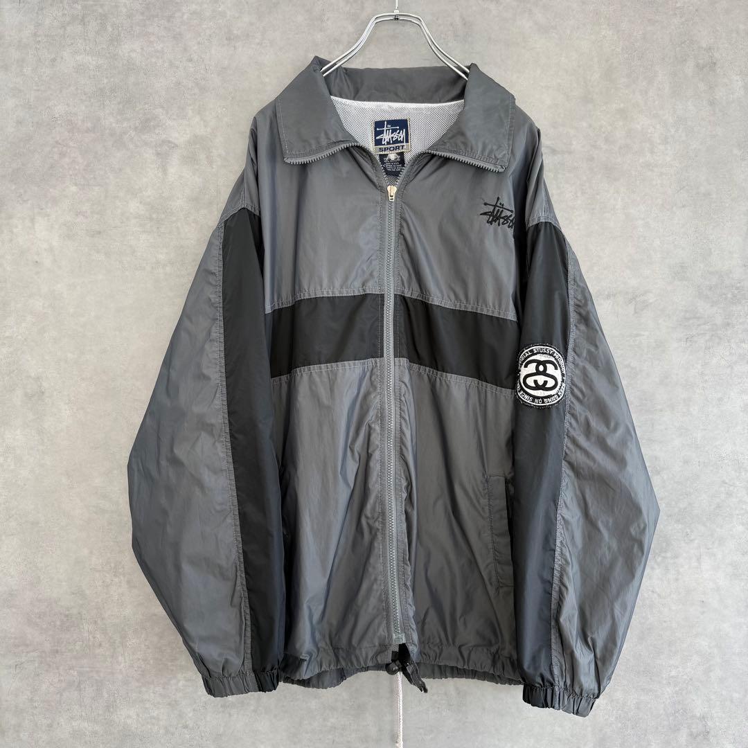 90sOLD STUSSY SPORT ステューシー ナイロンジャケットXL相当