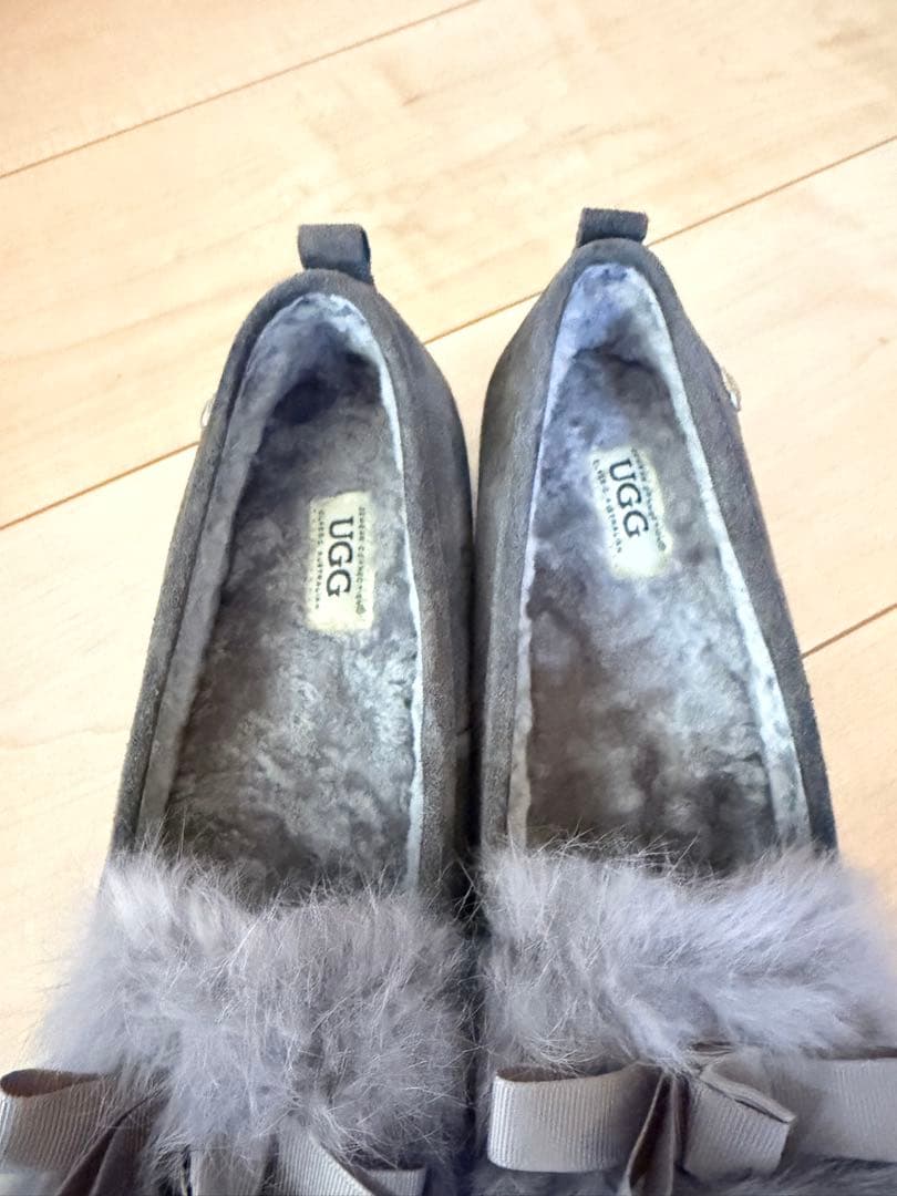 UGG DAISY HEEL BALLERINA グレー 9/39 モカシン