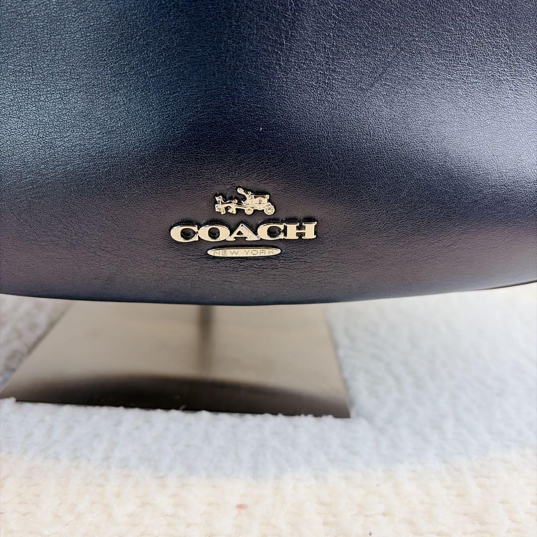【美品】COACH コーチ ホーボー ショルダーバッグ ハンドバッグ ブラック
