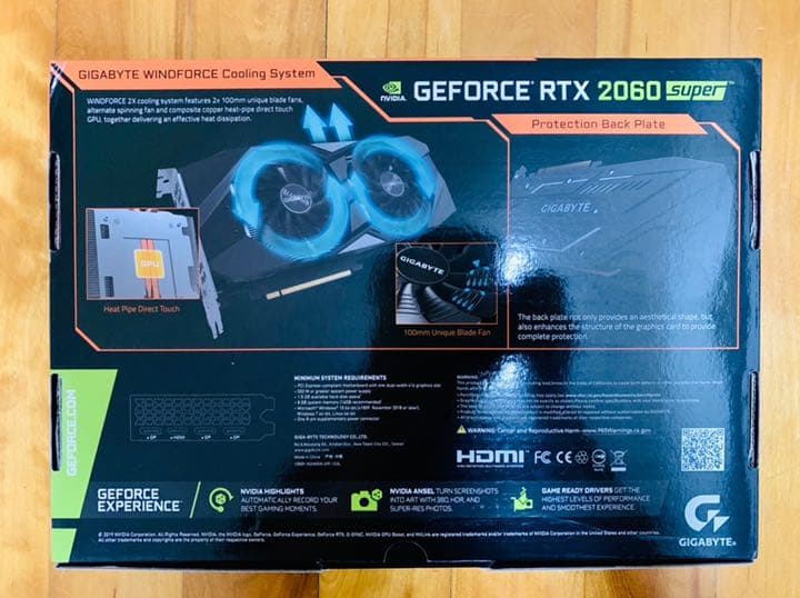 グラフィックボード・グラボ・ビデオカード GIGABYTE RTX 2060 SUPER 8GB OC