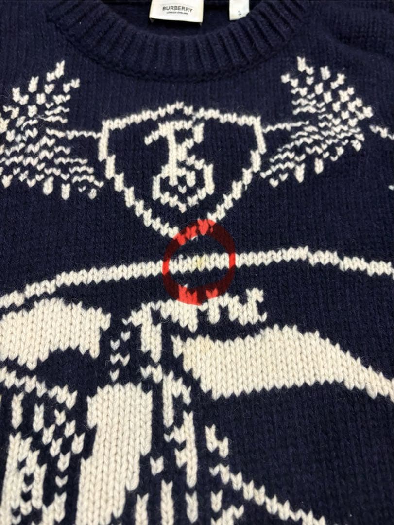 BURBERRY ネイビー ニット セーター Lサイズ