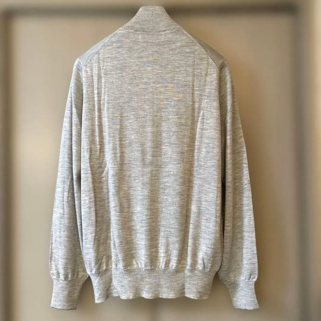 ②ブルネロクチネリ カシミヤシルク ダブルジップカーディガン ドライバーズニット