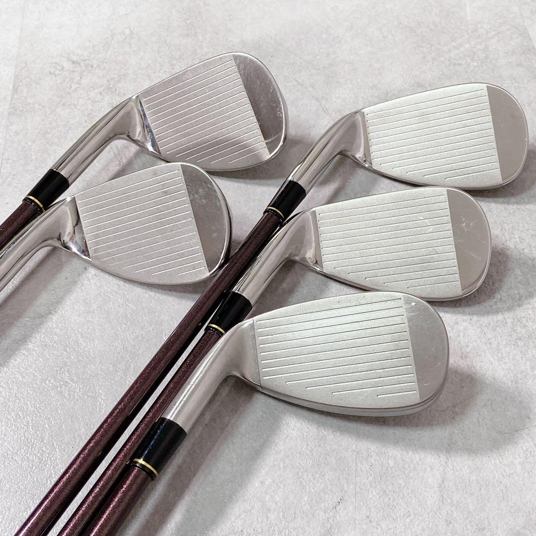 T153 Quincy 他 ゴルフクラブ レディース セット 赤 初心者 練習