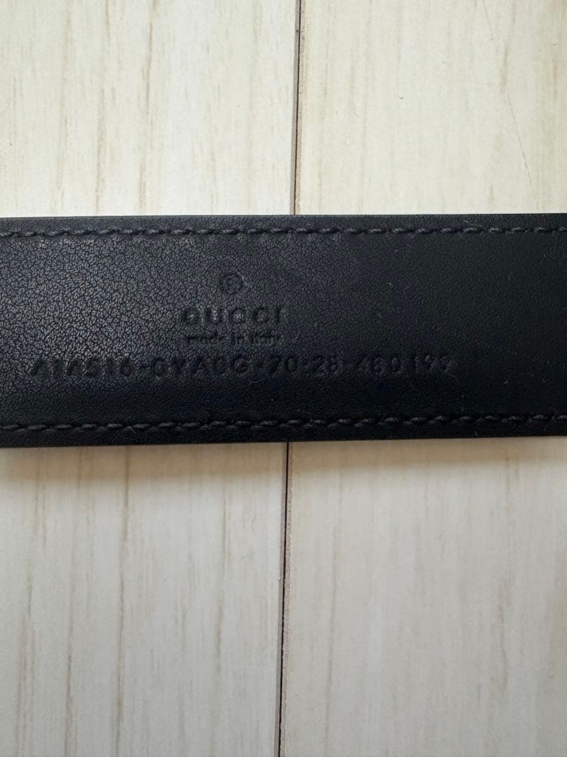 yuri1度のみ使用 GUCCI ダブルG ベルト ブラック 80cm