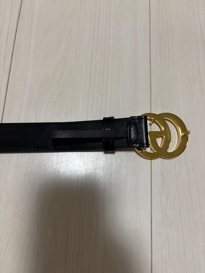 yuri1度のみ使用 GUCCI ダブルG ベルト ブラック 80cm