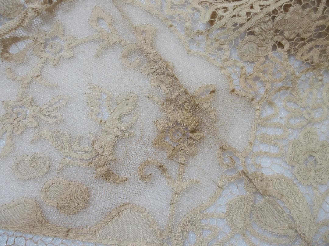 (O-41)汕頭 スワトウ テーブルクロス 刺繍 レース