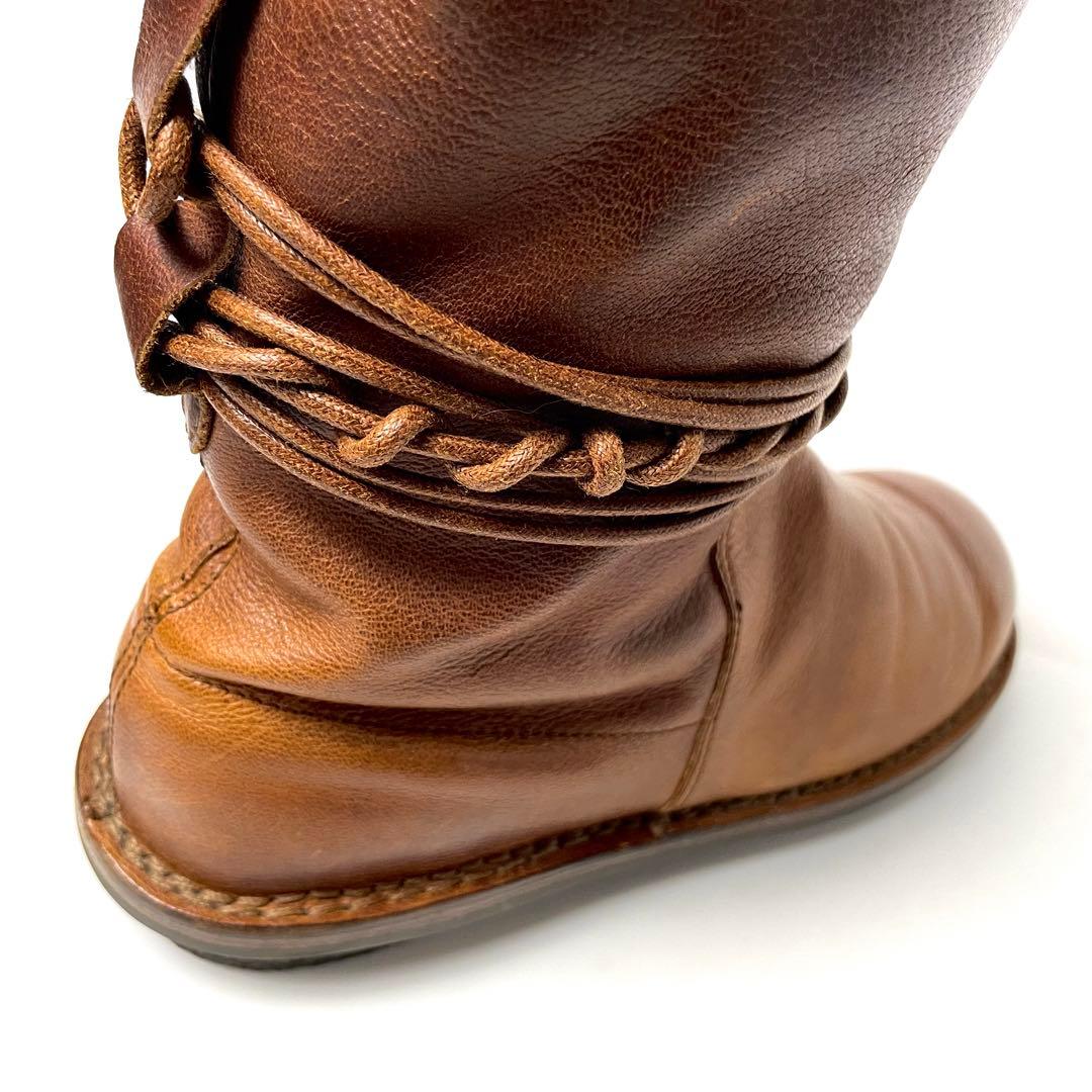 trippen トリッペン 39メキシコ ロングブーツ 革紐 訳あり 美品