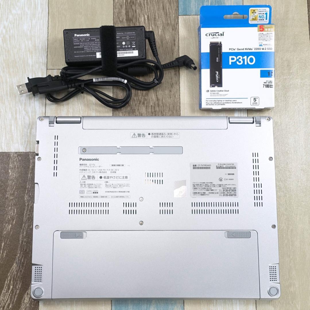 累積使用時間１７０時間の極美品！✨超高速大容量新品ＳＳＤ１ＴＢ搭載✨ＣＦ-ＦＶ１