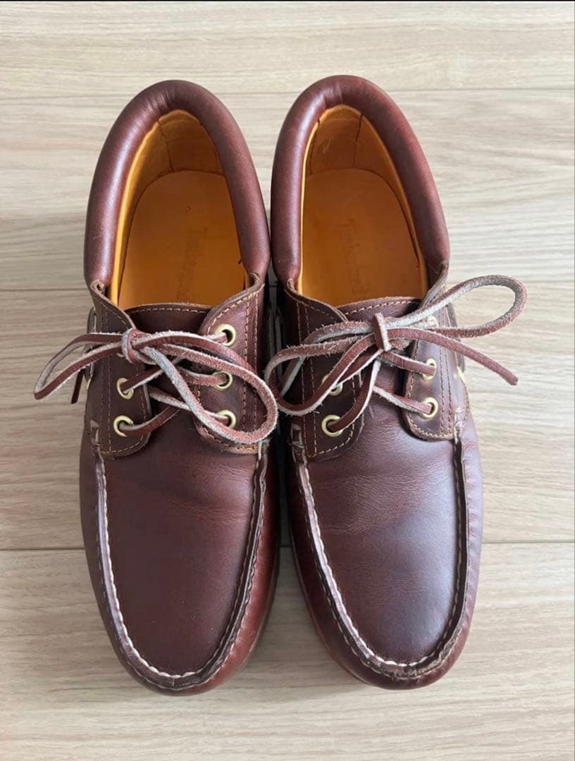 Timberland 3eyeバーガンディ デッキシューズ