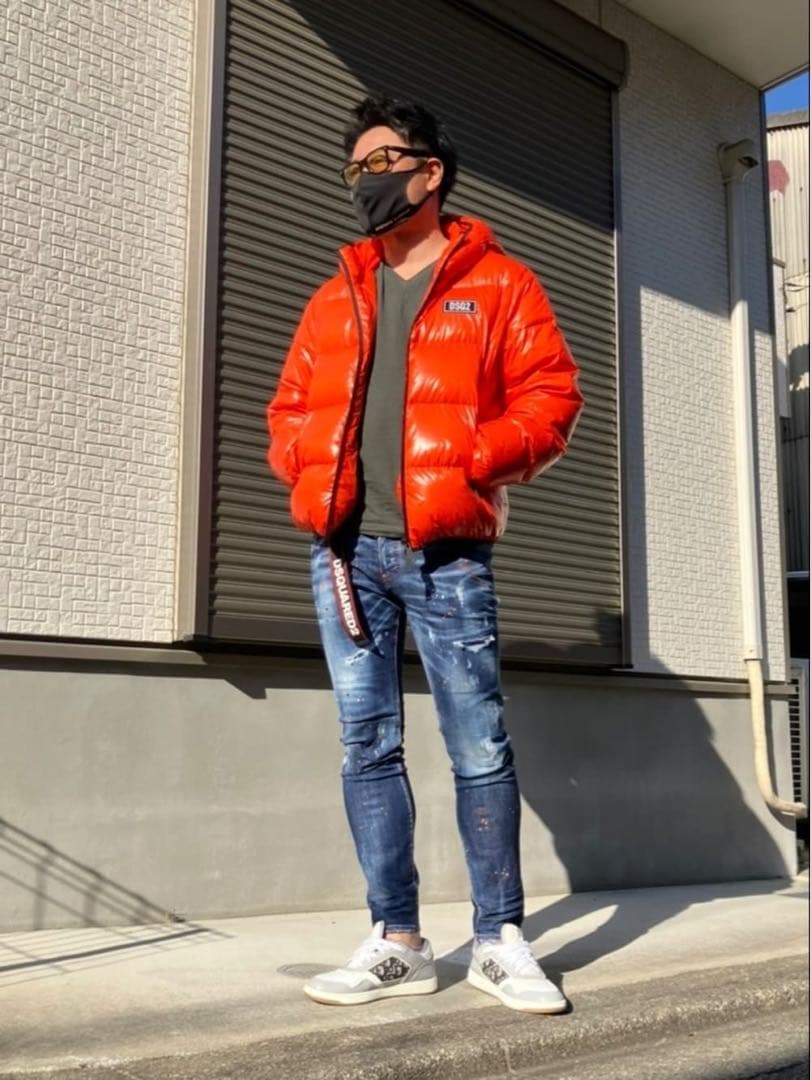 DSQUARED2 21AW極美品 光沢 フーディーダウンジャケット サイズ50