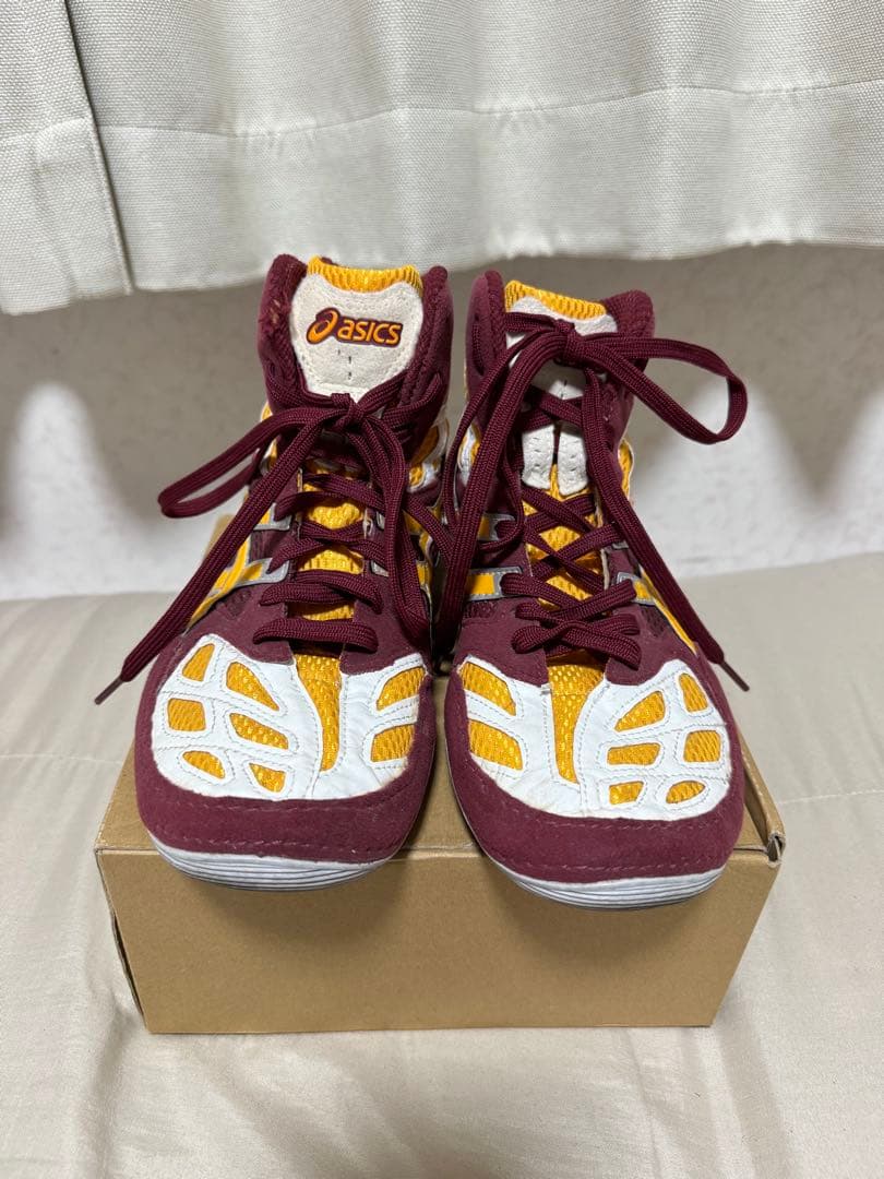【希少・美品】アシックス レスリングシューズ ハイカット