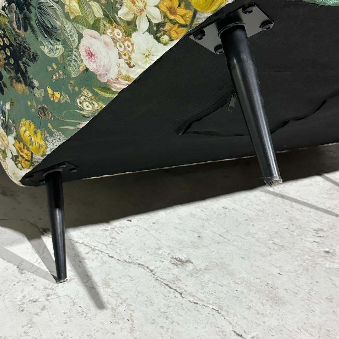 ★東馬★ 3人掛け 花柄ソファ クッション付 ボタニカル 高級ファブリック