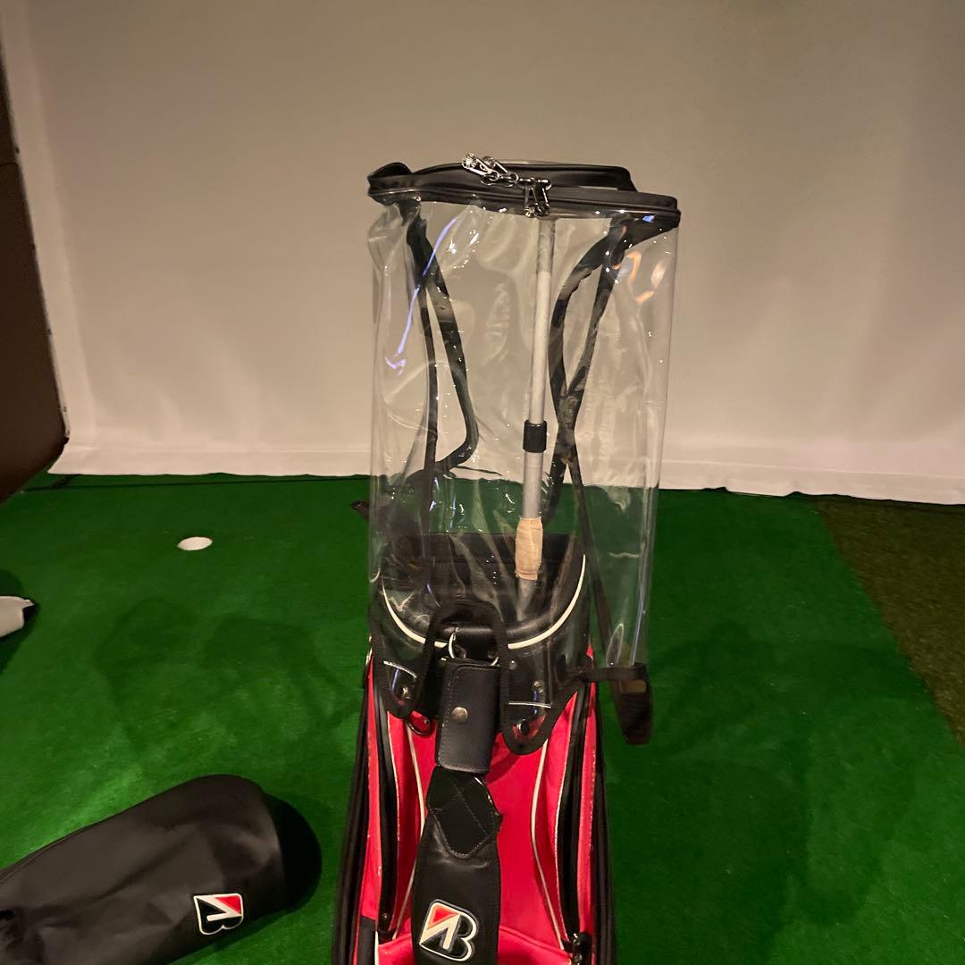 BRIDGESTONE プロ支給品2024中古大型キャディバッグ　ヘッドカバー付