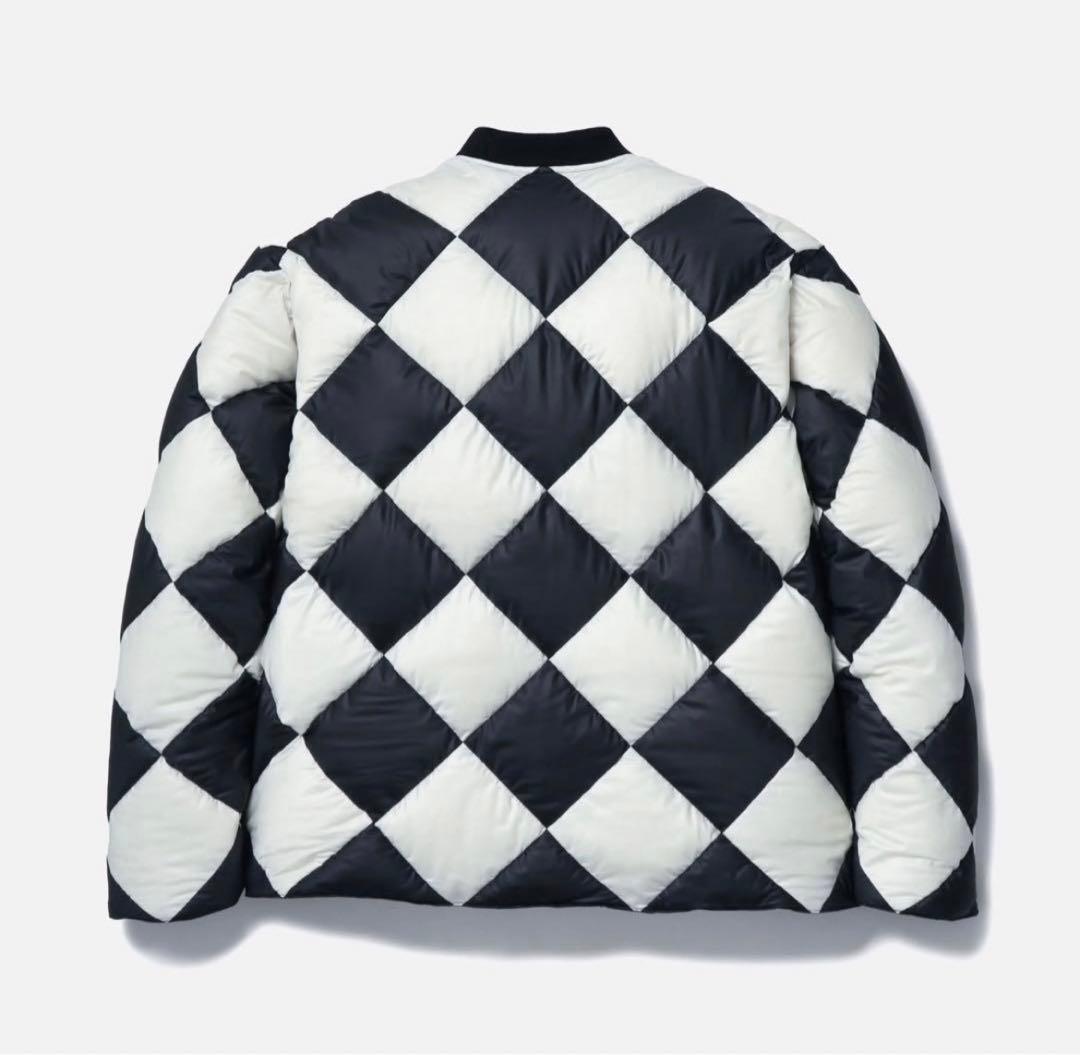 ジャケット・アウター NEIGHBORHOOD CHECKER DOWN JACKET L WHITE