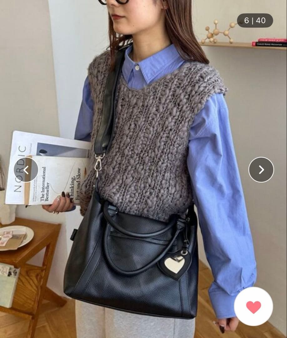 【新品】Discoat ディスコート ミラーチャーム付ソフトボストンバッグ 黒