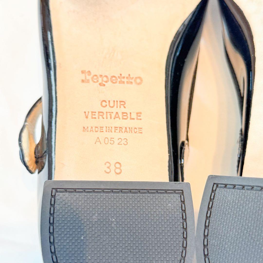 repetto レペット エナメル ストラップ パンプス 38 黒
