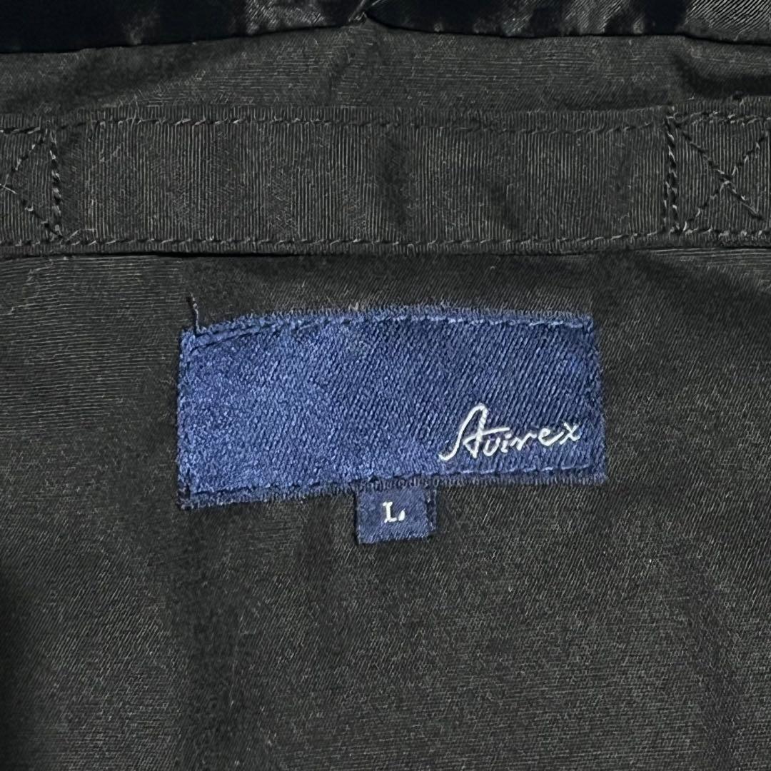 【美品】AVIREX ブラック Lサイズ フード付き 冬物 人気