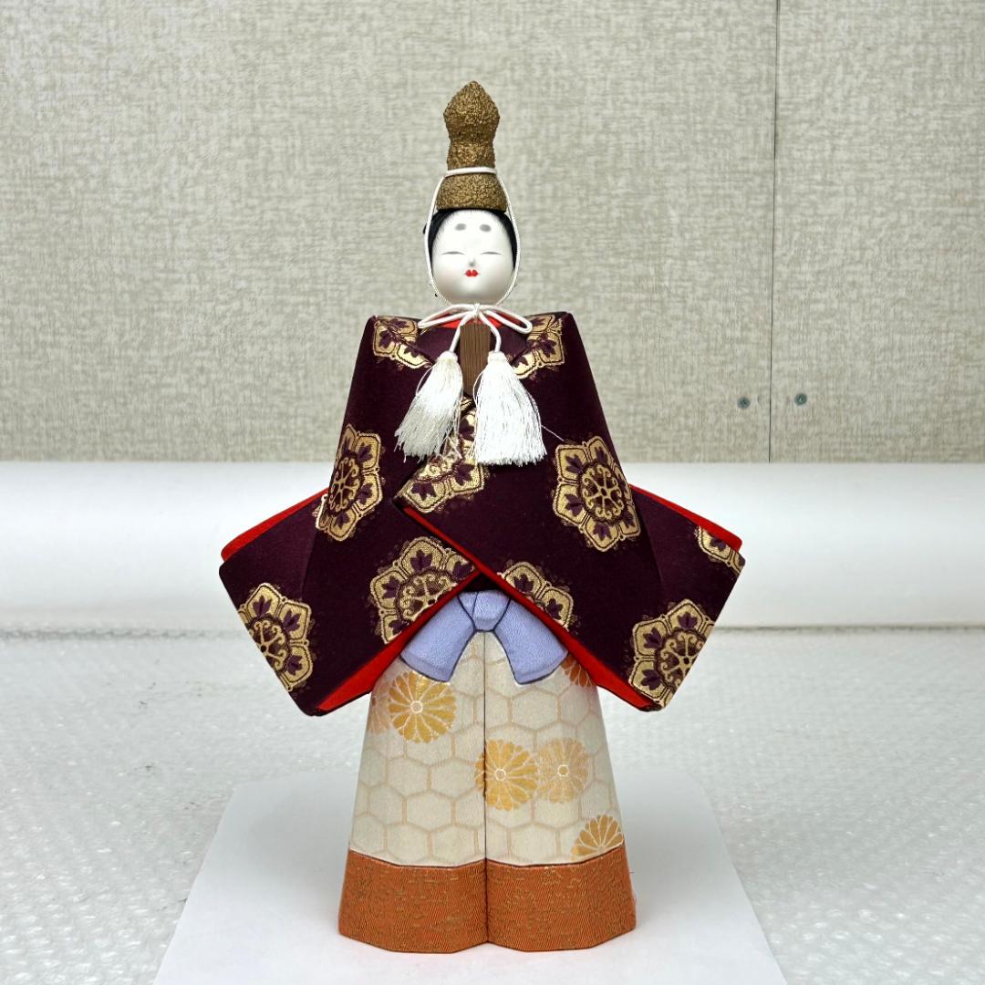 東玉　鈴木賢一作　江戸木目込雛人形　親王飾り　寿々喜雛　男雛と女雛の立ち雛　立雛