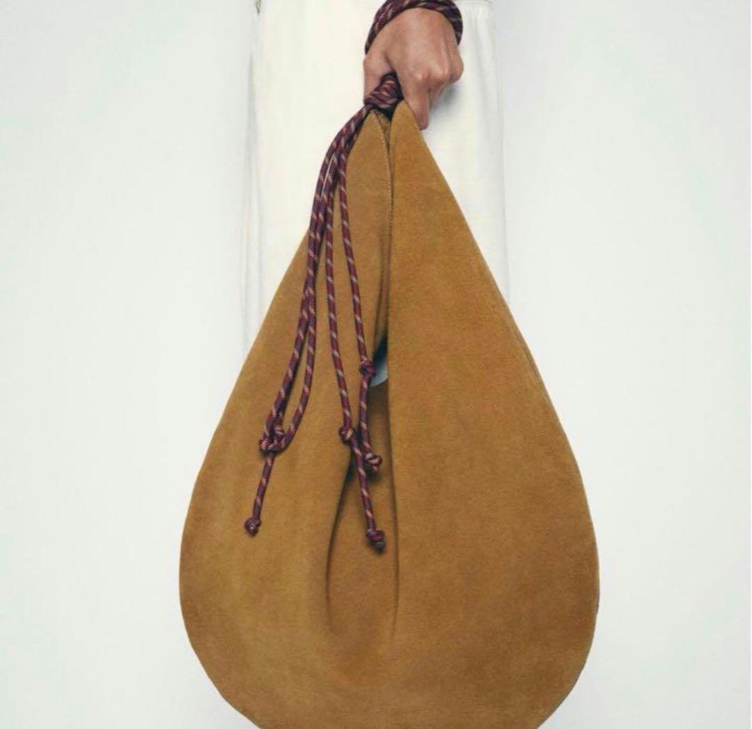 完売品　ZARA スエードバッグ　レザーショルダーバッグ