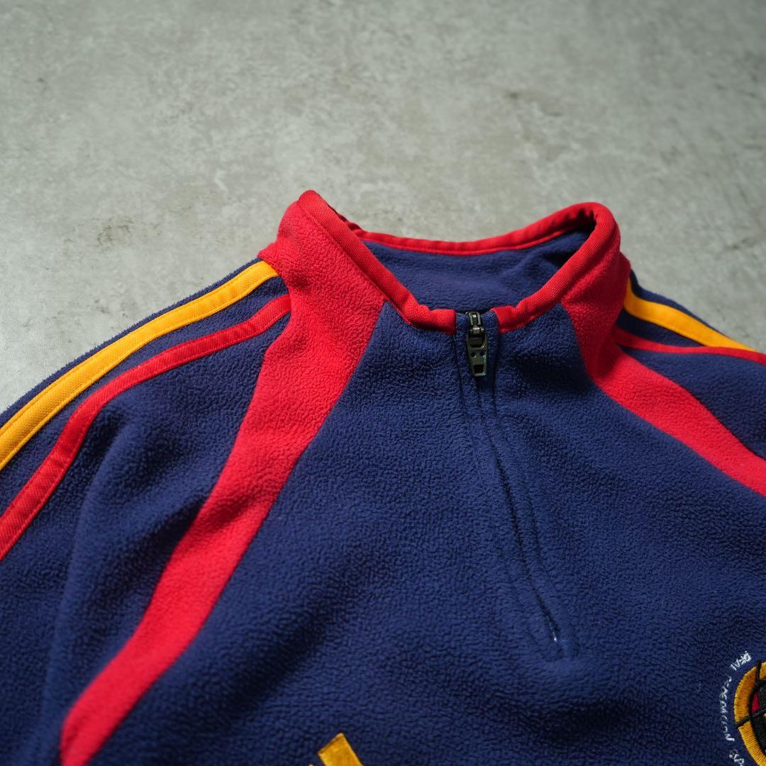 00s adidas スペイン代表 FEF ハーフジップフリース 短丈 y2k