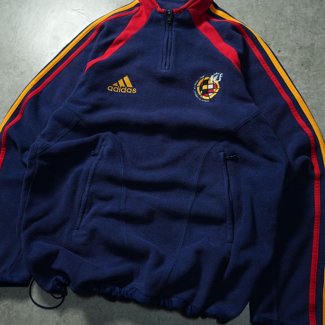 00s adidas スペイン代表 FEF ハーフジップフリース 短丈 y2k