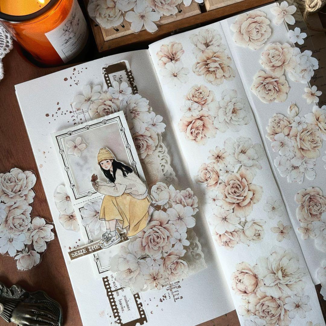 ⭐️SALE⭐️ 壹洱原创《花夕语》海外マスキングテープ　マステ 【2159】