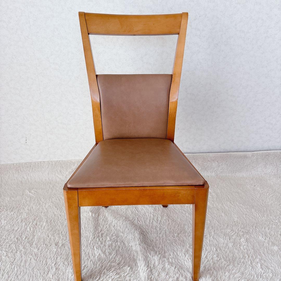 美品】MARUNI ダイニングチェア ブラウン 木製 マルニ木工