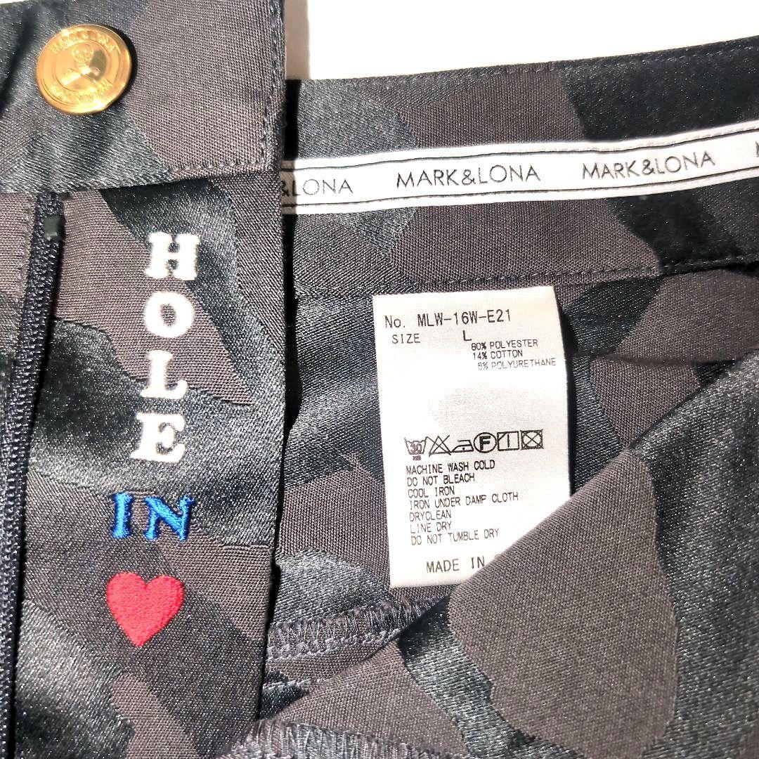 超美品 MARK & LONA マーク＆ロナ カモフラ柄 スカート スカル L