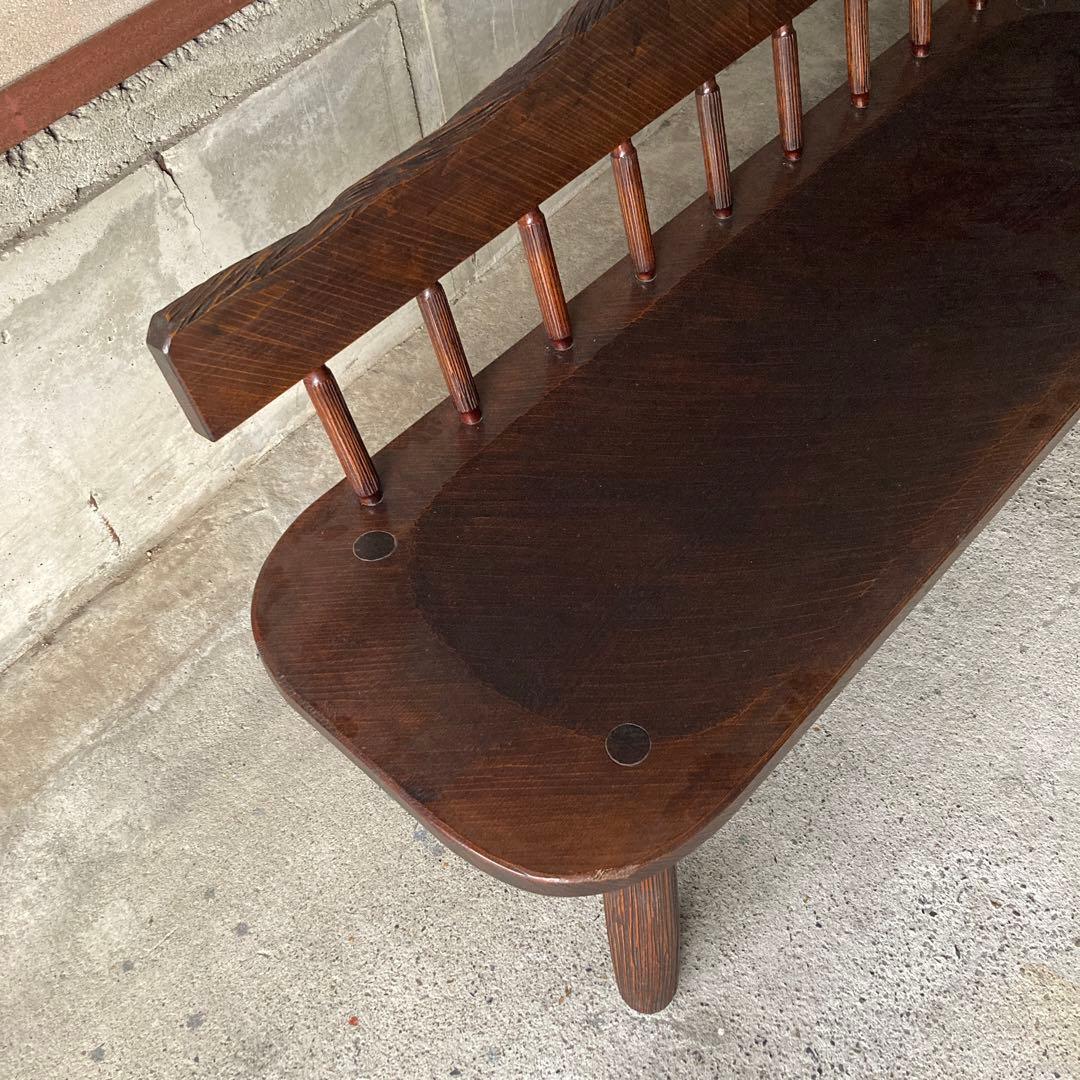 民藝椅子 無垢材 骨董家具　長椅子