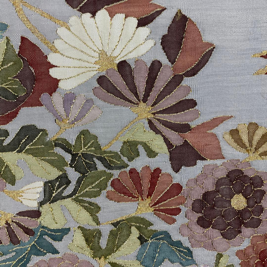 正絹　柳瀬聖仙　本瓜綴　明綴れ 花鳥紋 模様織出し　袋帯未使用美品　FF5-10