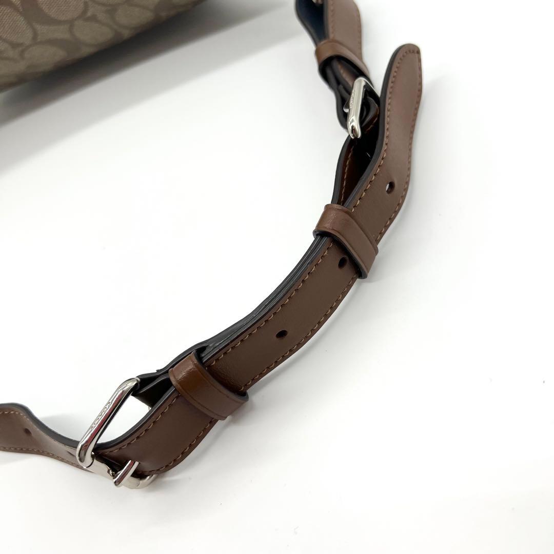 未使用級✨コーチ　ボディバッグ　ショルダー　シグネチャー　レインボー　ブラウン