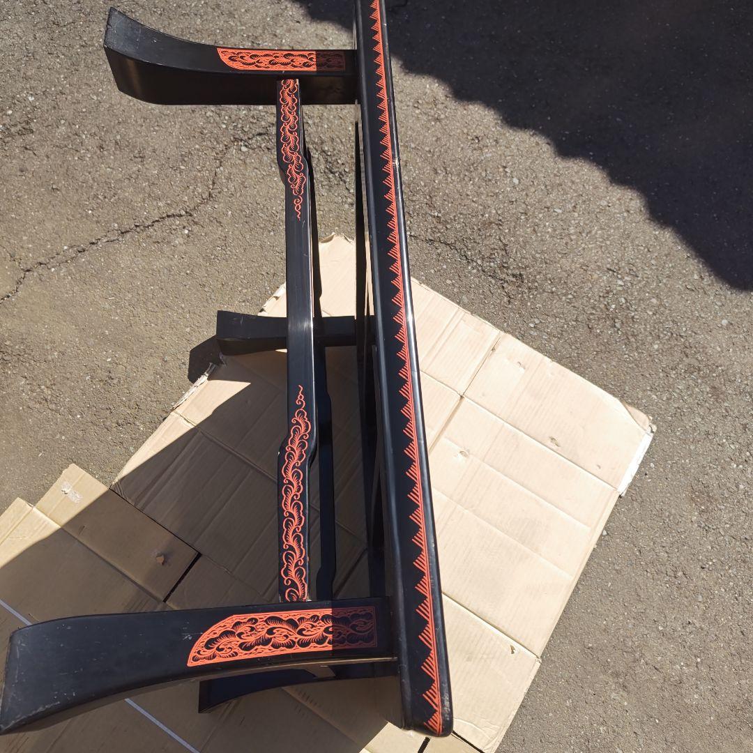 昭和レトロ　大正ロマン　漆塗り　小型高級ちゃぶ台 古家具　当時物　送料込