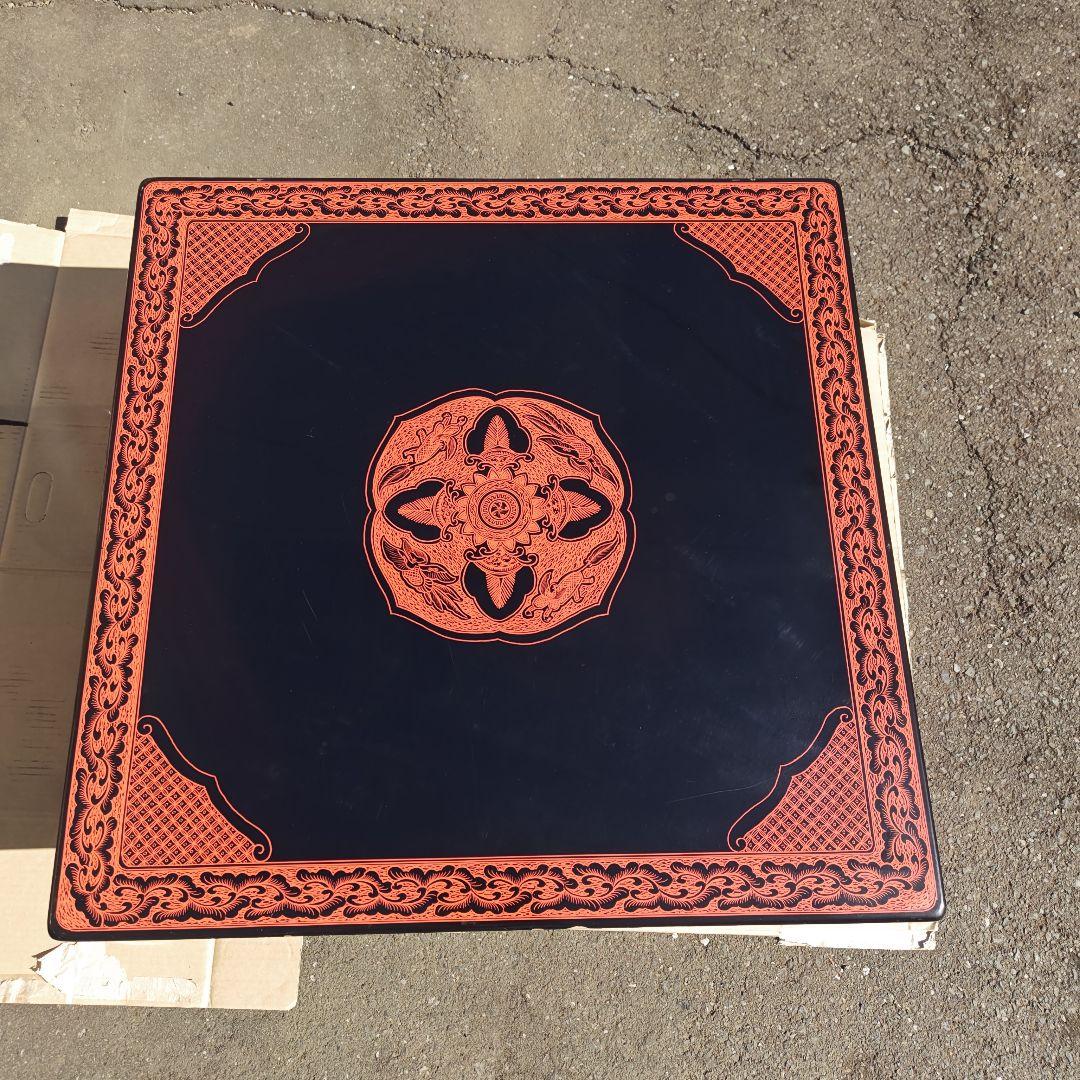 昭和レトロ　大正ロマン　漆塗り　小型高級ちゃぶ台 古家具　当時物　送料込