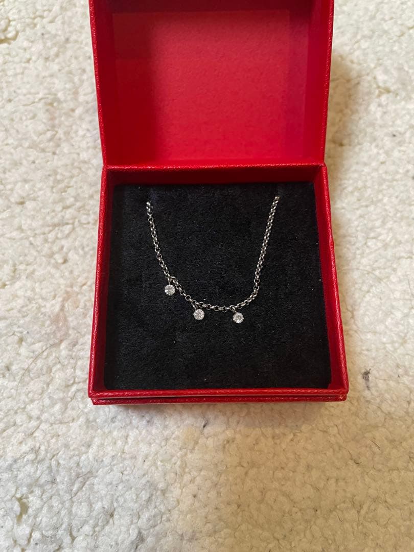 天然ダイヤモンドトリロジーチェーンアンクレットP850