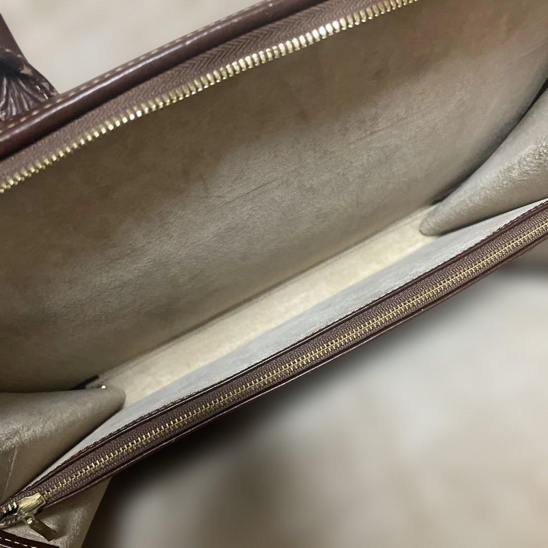 【美品】土屋鞄 コンフィオCONFFIO オイルヌメ ビジネスバッグ ブラウン