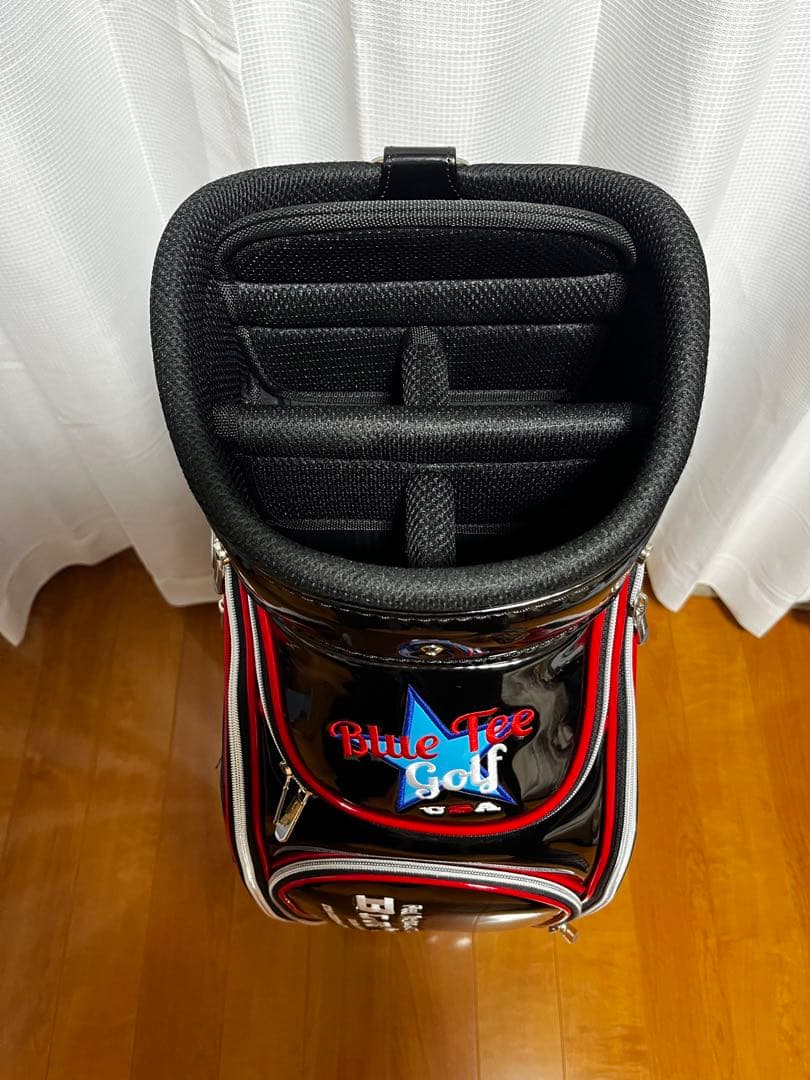 BLUE TEE GOLF キャディバッグ ブラックエナメル