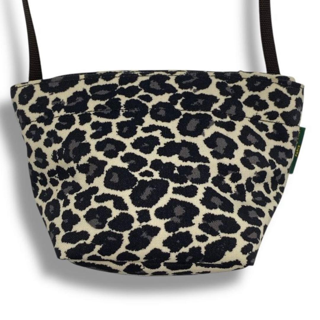 美品 エルベシャプリエ レオパード ショルダーバッグ ポシェット ナイロン 定番