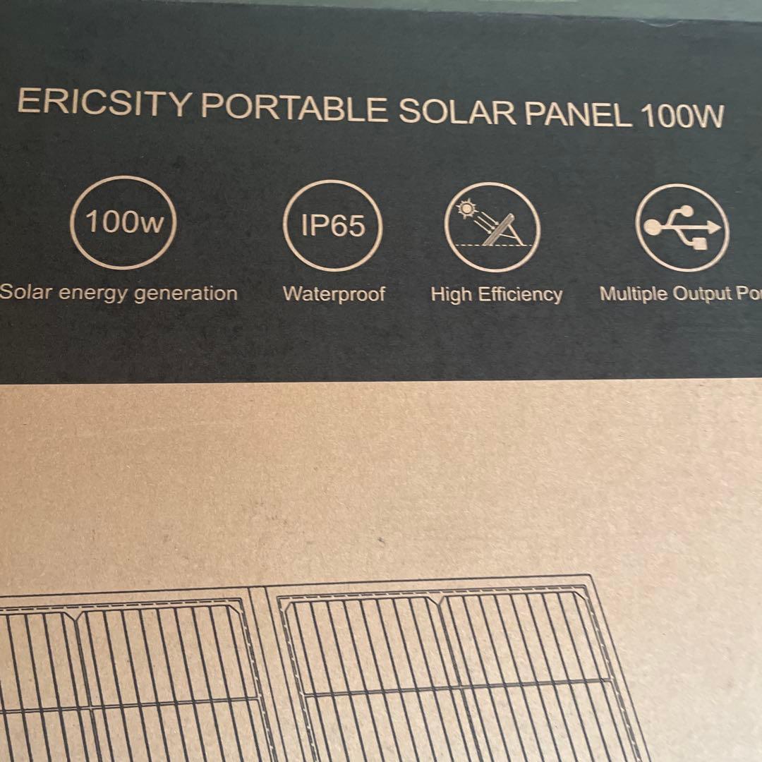 ソーラーパネル 100W 折りたたみ式 ソーラーチャージャー 太陽光パネル