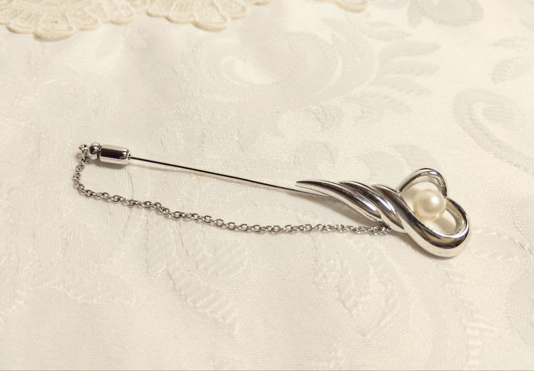 TASAKI 田崎真珠 タサキ シルバー ブローチ ローラアシュレイ　ハンカチ