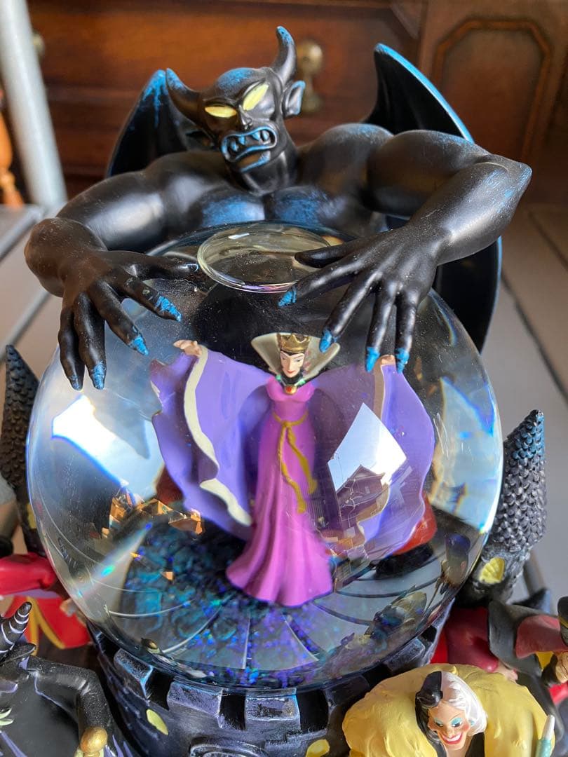ディズニー　ヴィランズ　スノーグローブ　スノードーム　オルゴール付　レア