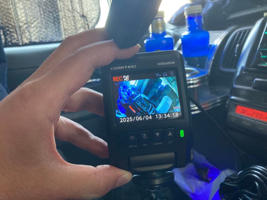 riiコムテック HDR360GW 前後2カメラ　ドライブレコーダー