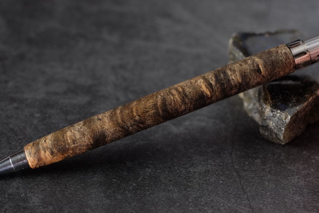 PG5木軸カスタム0199　高村杢工房 製図用シャープペンシル　花梨瘤　至高の黒